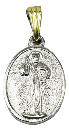 Dije Plata Y Oro 18kts Sagrado Corazón De Jesús C1274 - tienda online