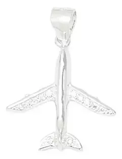 Imagen de Dije Joyas Center Plata 925 Avion Con Piedras C1412