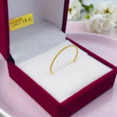 Anillo Oro 18 K Hilo Torzado 1Gramo
