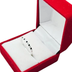 Anillo Medio Sin Fin Plata 925 Colores Varios C1221 - Joyas Center