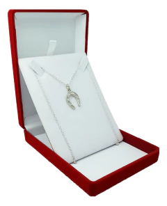 Conjunto Dije Plata 925 Herradura Caballo Cadena Forcet - comprar online