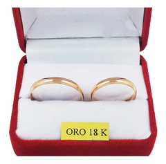 Alianzas Oro 18k 3 GRAMOS El Par GRABADO Y ESTUCHE DE PANA - comprar online