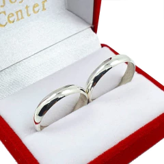 Alianzas Plata 925 Media Caña Anillo Compromiso MC4MM - - comprar online