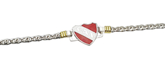 Pulsera Con Dije Equipo De Futbol Escudo Plata 925 Y Oro 18K - - tienda online