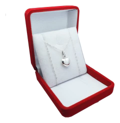 Conjunto Plata 925 Cadena Dije Corazón Chico Inflado Amor - 1.8Grs - en internet