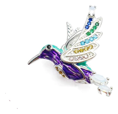 Dije Colibrí Plata 925 Picaflor Ave Regalo Mujer Volar 4.1Grs -