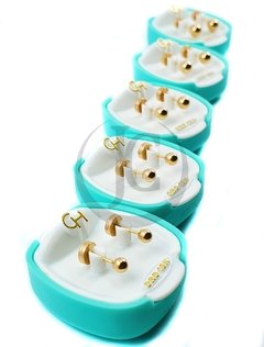 AROS ABRIDORES DE ORO 18KT MARCA CH BOLITA N°5 TIC 18K 56,47 #105 - Joyas Center