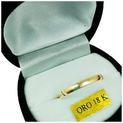 ALIANZA ORO 18K 1 GRAMO CON GRABADO LASER Y ESTUCHE DE PANA