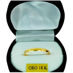 ALIANZA ORO 18K 1 GRAMO CON GRABADO LASER Y ESTUCHE DE PANA en internet