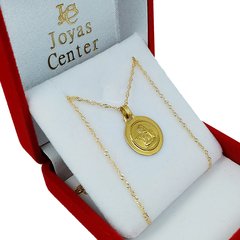 Conjunto Oro 18k Ángel de la Guarda Redondo Bautismo Comunión 1Gr en internet