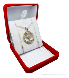 Conjunto Plata 925 y Oro 18K Arbol De La Vida + Cadena 45Cm Singapur Plata y Oro - - comprar online