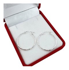 Aros De Plata 925 Italianos Facetados 25mm 1,7gr A205 - en internet