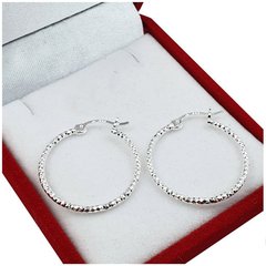 Aros De Plata 925 Italianos Facetados 25mm 1,7gr A205 -