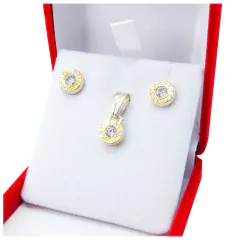 Par Aros y Dije Plata 925 y Oro 18K Bvlgari Mediano en internet