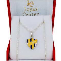 Conjunto Escudo Atlanta Plata 925 Cadena Forcet Bohemios -