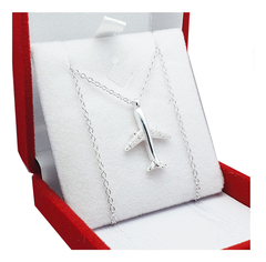 Conjunto Plata 925 Italiano Avion Extensible 45/50cm 3.9Grs -