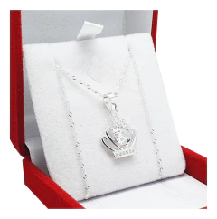 Conjunto Corona Plata 925 + Cadena 45cm Regalo Mujer - comprar online