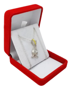 Conjunto Dije Plata Y Oro Mate + Cadena Forcet Corto - comprar online