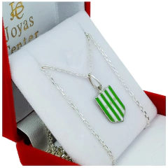 Conjunto Escudo Banfield Plata 925 Cadena Forcet Taladro - - comprar online
