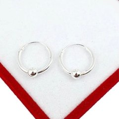 Aros cubanos con bolita - Plata 925 - 10mm - 0,8Grs A330 en internet