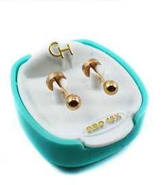AROS ABRIDORES DE ORO 18KT MARCA CH BOLITA N°3 TIC 18K 44,45 #103 - comprar online