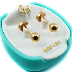 AROS ABRIDORES DE ORO 18KT MARCA CH BOLITA N°4 TIC 18K 67.35 #104 - comprar online