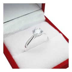 Anillo Cintillo Plata 925 Boda Compromiso Cintillo Dama C100 - - comprar online