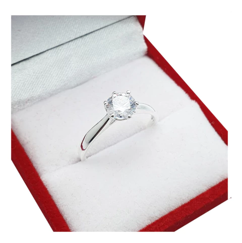Anillo Cintillo Plata 925 Boda Compromiso Cintillo Dama C100 -