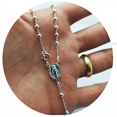 Rosario Plata 925 Joyas Center C1113 Medalla Milagrosa 55cm - Joyas Center