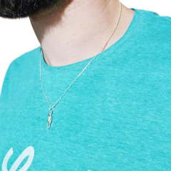 Collar Plata 925 San La Muerte Cadena Forcet 55 Cm C1854 Plateado - tienda online