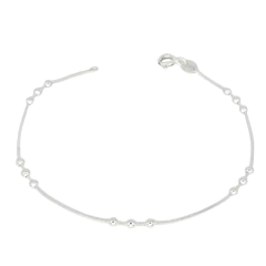Pulsera Plata 925 Cola De Raton 3 Y 3 Bolitas 18 Cm C2001 Plateado 19 Cm 6.5 Cm - comprar online