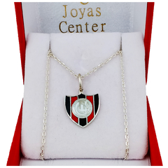 Conjunto Escudo Chacarita Plata 925 Cadena Forcet Funebreros -