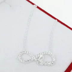 Collar Con Dije Infinito Plata 925 Con Piedras - 2,3Grs - comprar online