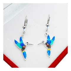 Aros Plata 925 Argolla Colibrí Picaflor Ave Regalo Mujer 3Grs - en internet
