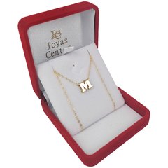Conjunto Oro 18k Cadena 1 Gramo Letra Inicial Pasante - Joyas Center