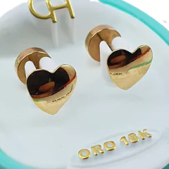 AROS ABRIDORES DE ORO 18KT MARCA CH CORAZON TIC 18K #151