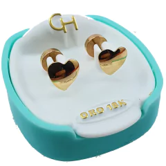 AROS ABRIDORES DE ORO 18KT MARCA CH CORAZON TIC 18K #151 - comprar online