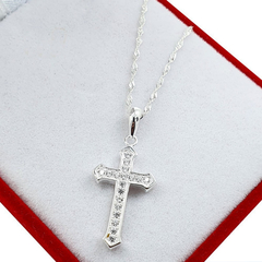 Conjunto Cadena Con Cruz Plata 925 - comprar online