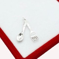 Dije cuchara tenedor - Plata 925 1 Grs -