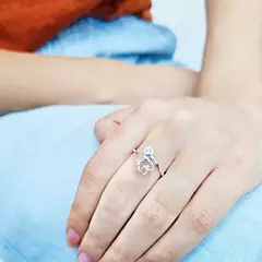 Anillo Plata 925 Ajustable Estetoscopio Medicina C1669 - Joyas Center