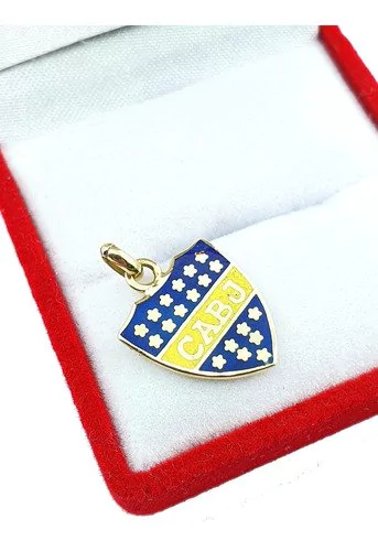 Dije Escudo Boca Juniors Oro 18 Kt Mediano 1,4Grs