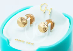 AROS ABRIDORES DE ORO 18KT MARCA CH FACETADOS TIC 18K 70.20 #106 - tienda online