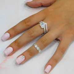 Anillo Plata 925 Modelo Doble Corazón Con Piedra Cubic Ai9 en internet