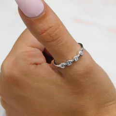 Anillo Plata 925 Modelo Italiano Ai7 Cuatro Cubic -