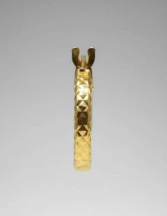 Aros Oro 18k Italiano Facetados 14 Mm 1 Gr Pr - 0i - C2315 en internet