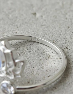 Anillo Plata 925 Flor De Loto Ajustable C2143 - tienda online