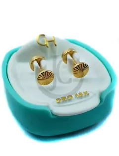 AROS ABRIDORES DE ORO 18KT MARCA CH FACETADOS TIC 18K 70.20 #106