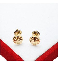 Aros Facetados Chicos Oro 18 Kts 0,6 Gr C/rosca 4mm
