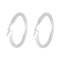Aros Argollas Tubo 7,3 Gramos 27 Mm Plata 925 C1835 - comprar online