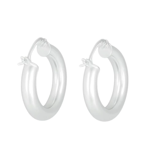 Aros Argollas Tubo Lisos 16 Mm Plata 925 5,7 Gramos C1833 - comprar online